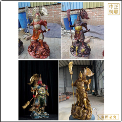 彩繪關(guān)公銅像